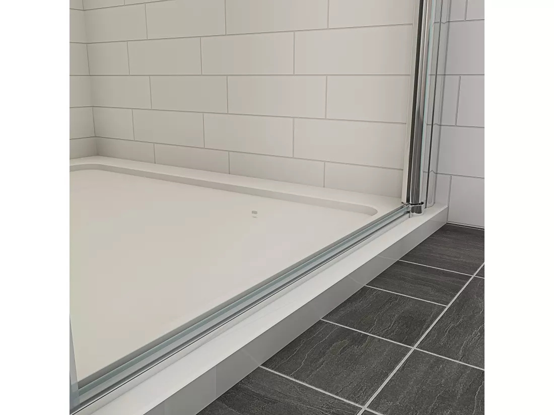AICA porte de douche 70x187cm en verre anticalcaire et clair
