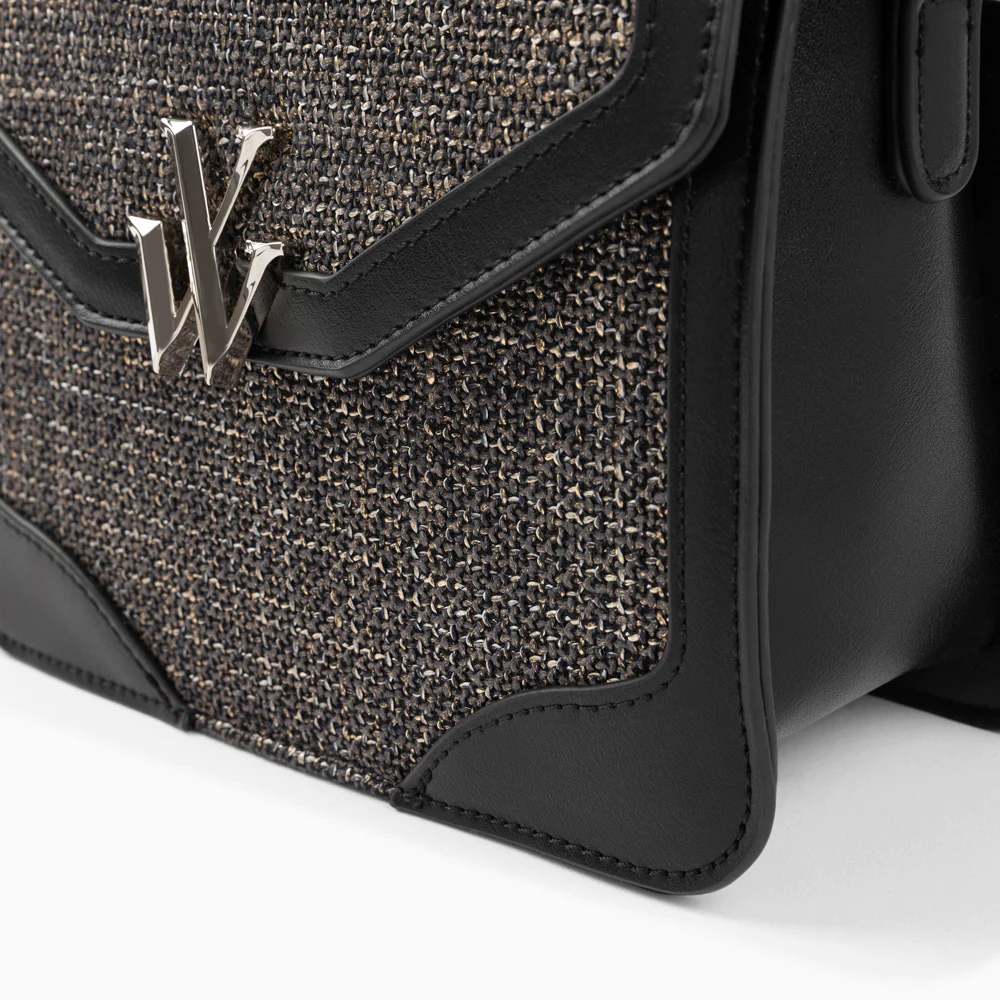 Sacs-Petit sac cartable Blair noir en tweed