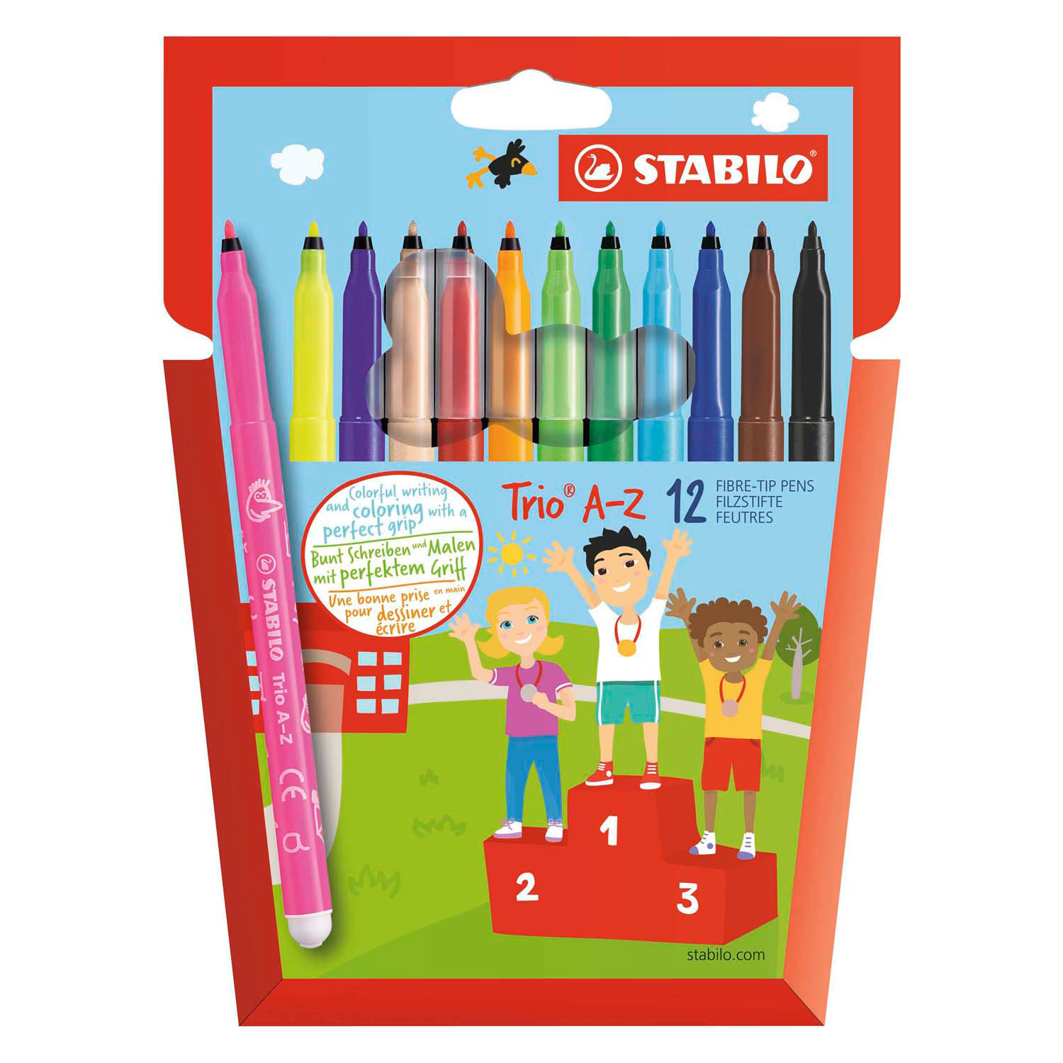 STABILO Trio A-Z - Viltstift - Set Met 12 Stuks
