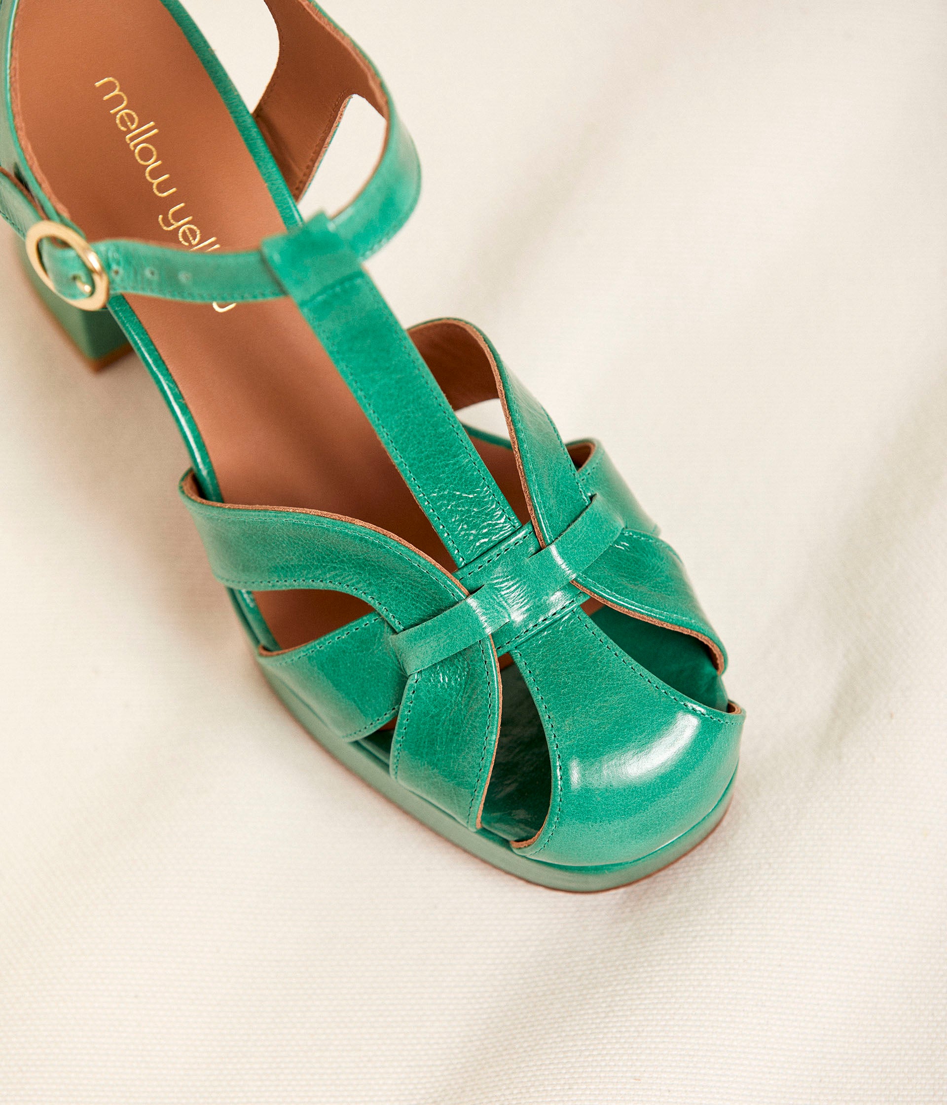 Sandales vertes Lauriane