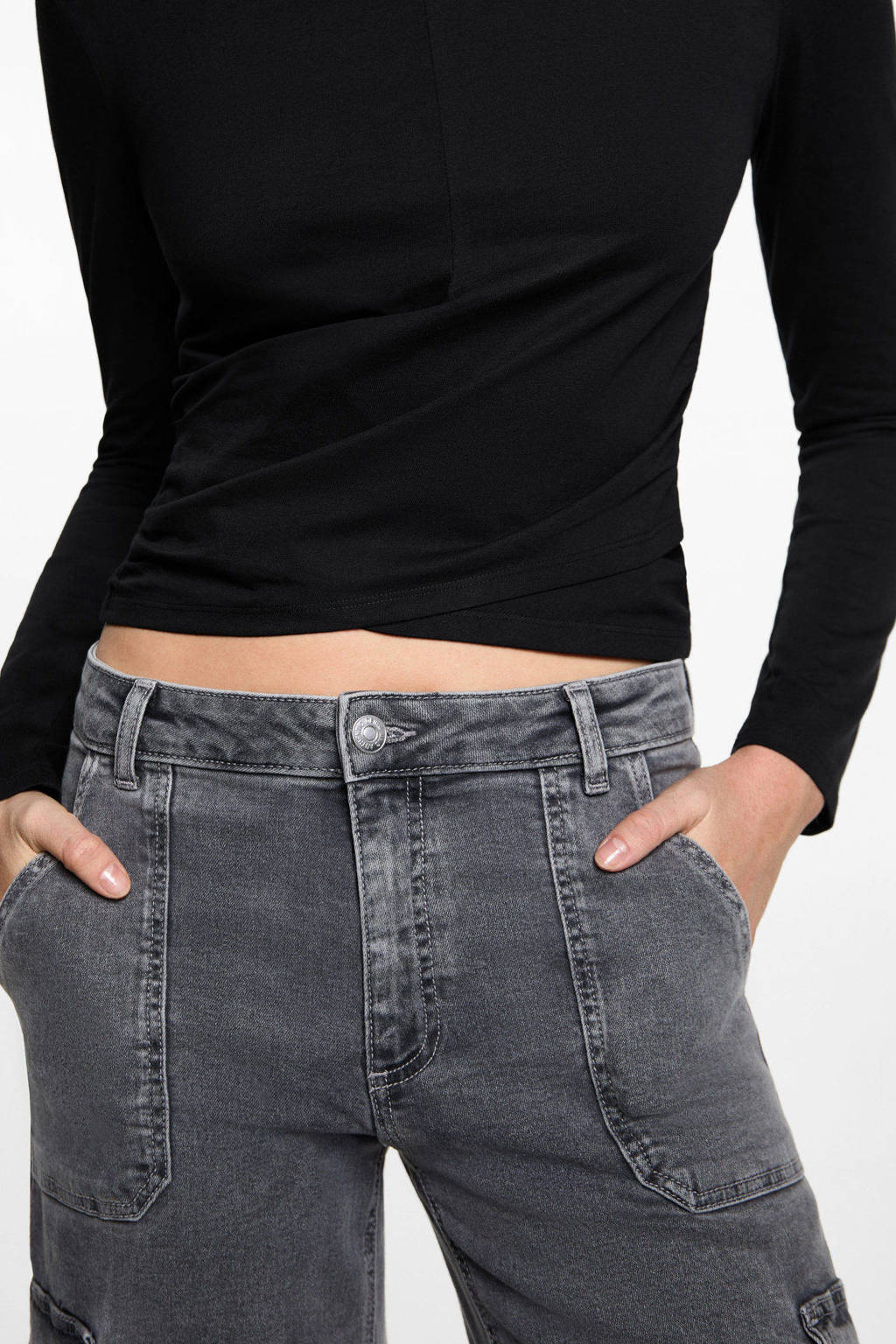 MANGO TEEN cropped top zwart