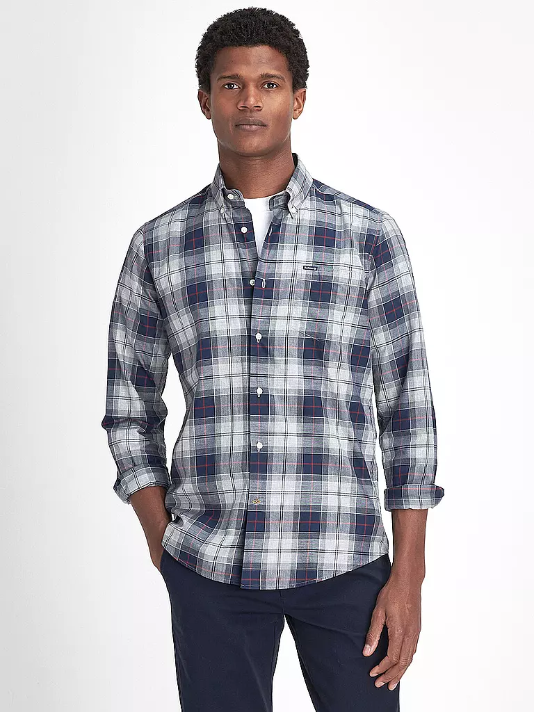 BARBOUR Hemd WETHEREM grau