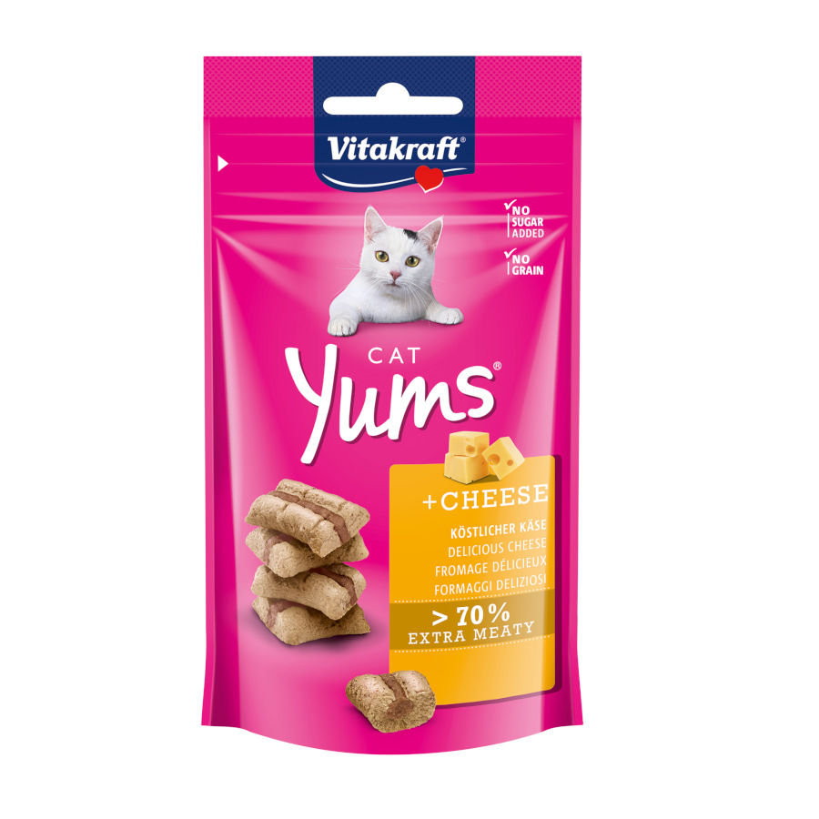 40g de petiscos de queijo Vitakraft Cat Yums para gatos