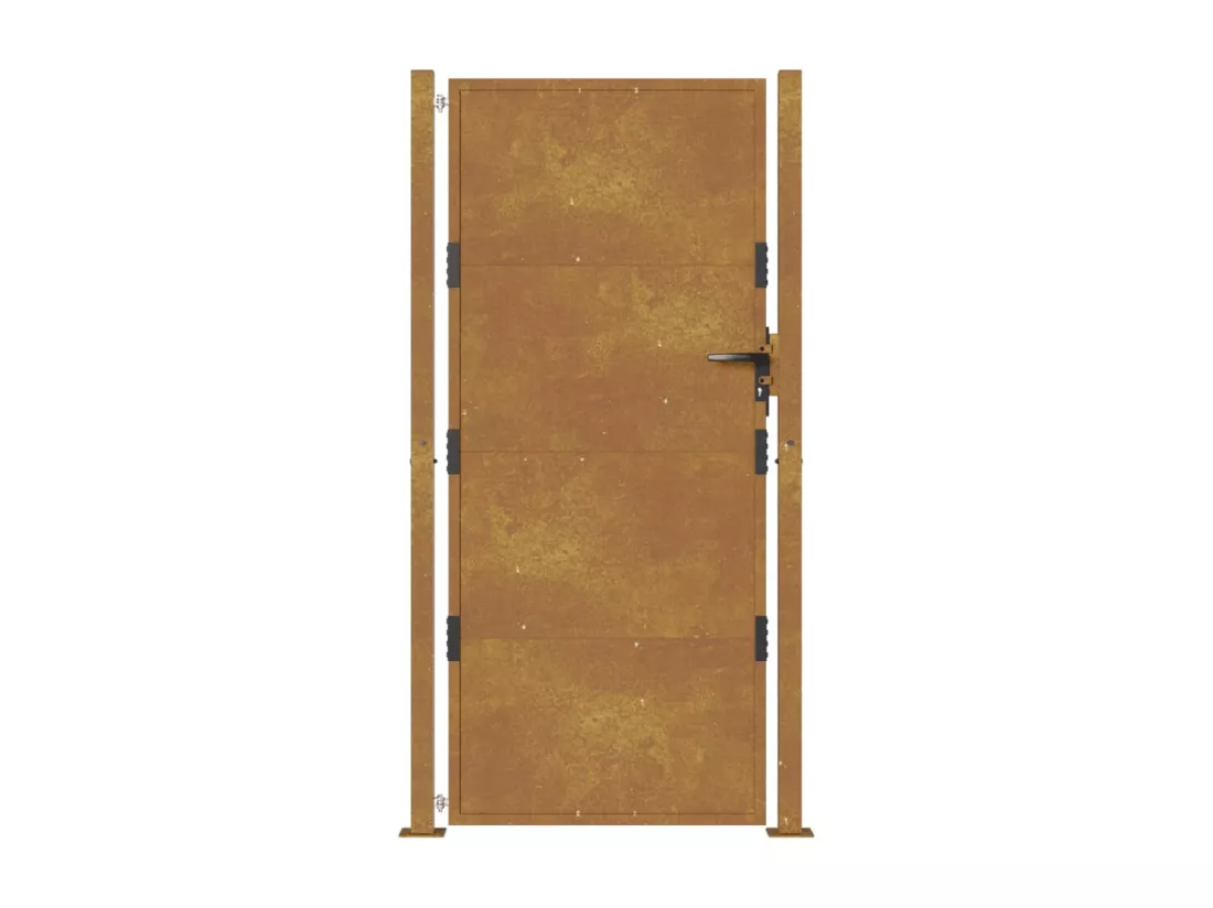 Portail de jardin 105x205 cm acier corten