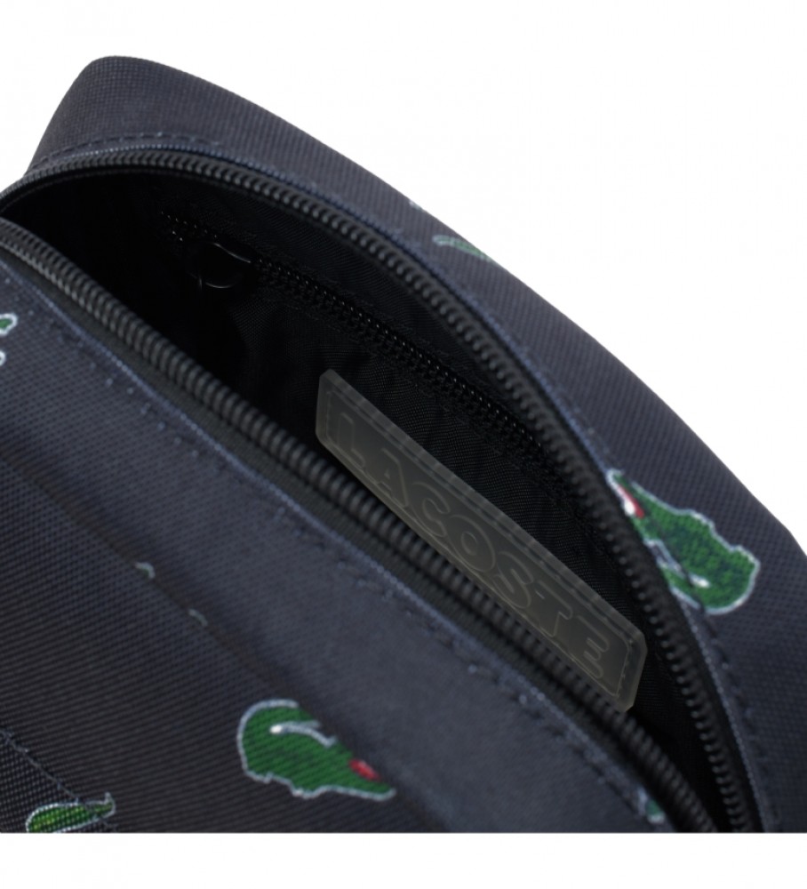 Bolsa de ombro vertical para câmera Lacoste, azul marinho escuro