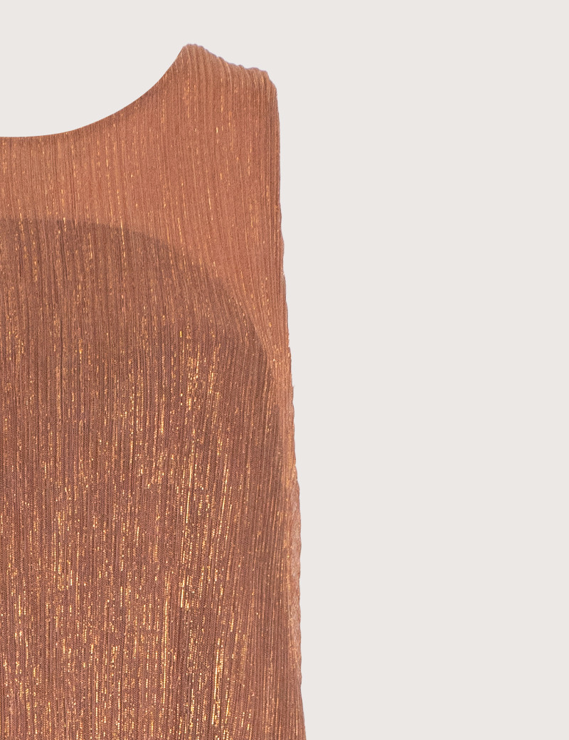 DIXIE ROBE LONGUE VOILE BRONZE