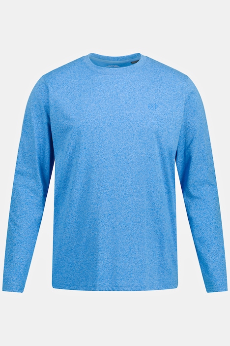 Langarmshirt, Rundhals, hochwertige Melange Jersey