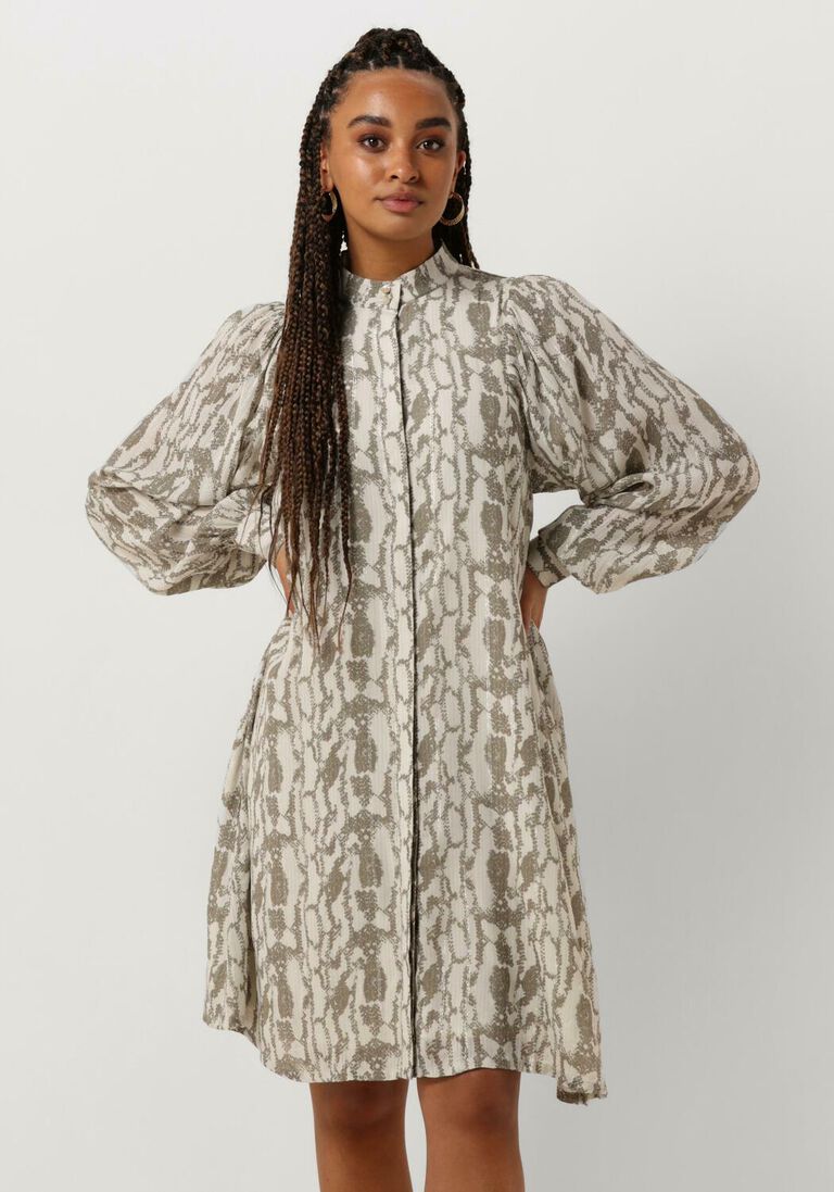 BRUUNS BAZAAR khaki bruuns bazaar mini jurk barbarea philina dress
