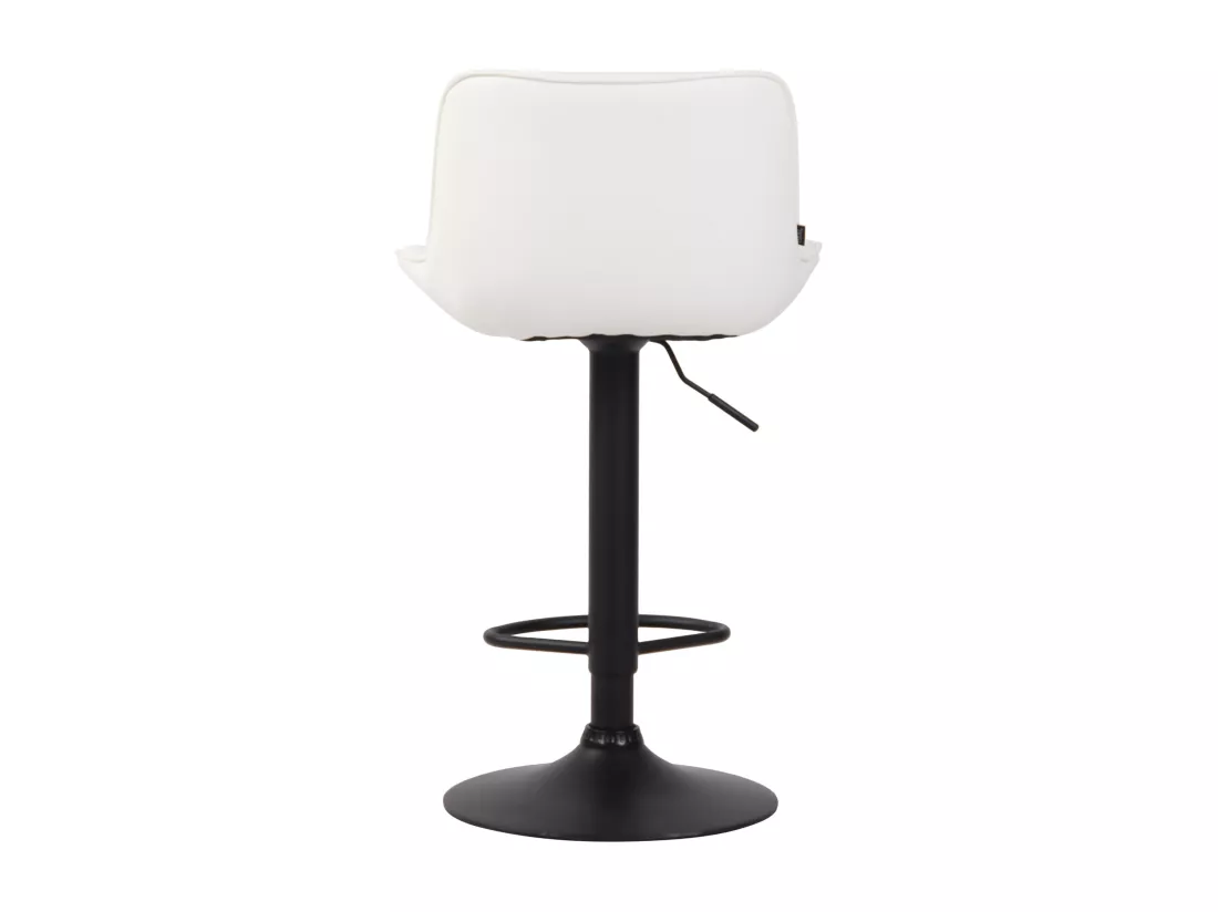 Lot de 2 Tabourets de bar - Similicuir & Métal - Blanc - Lentini