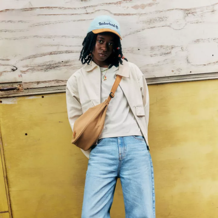 Veste en toile délavée Strafford pour femme en blanc