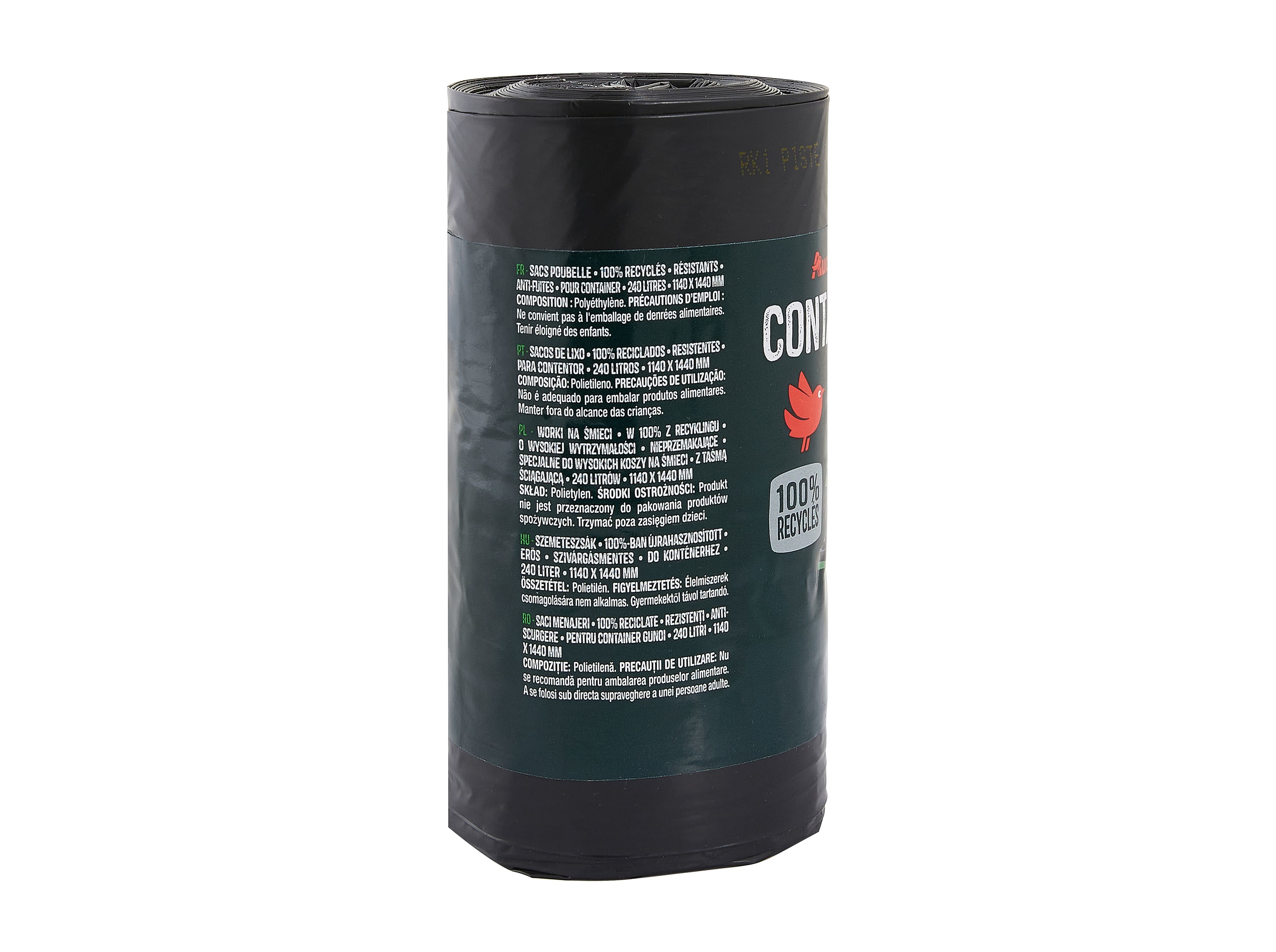 SACOS DE LIXO AUCHAN P/CONTENTORES 240L 5UN