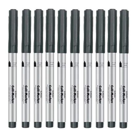 Herlitz Permanentmarker Colli Marker 1-1,5 mm, schwarz, 10 Stück