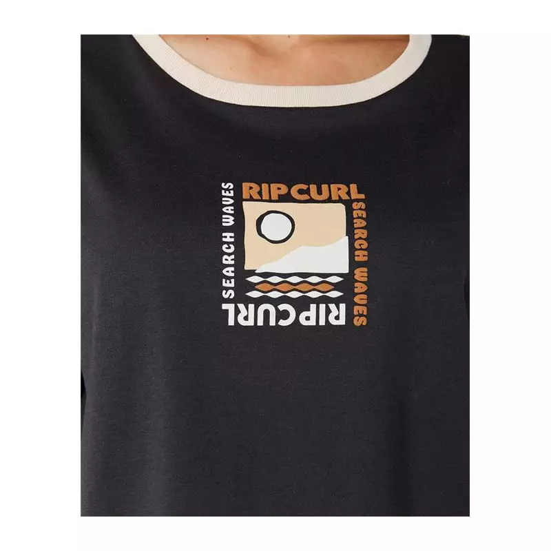 Teeshirt femme RIPCURL Color Block Crop Tee Phantom