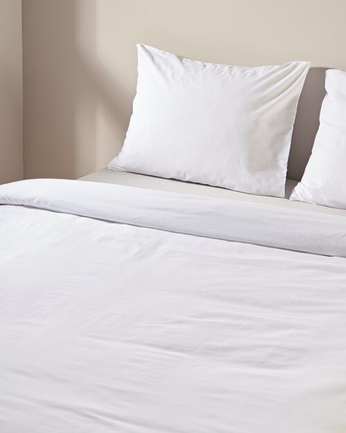 housse de couette percale 240x200/220 blanc
