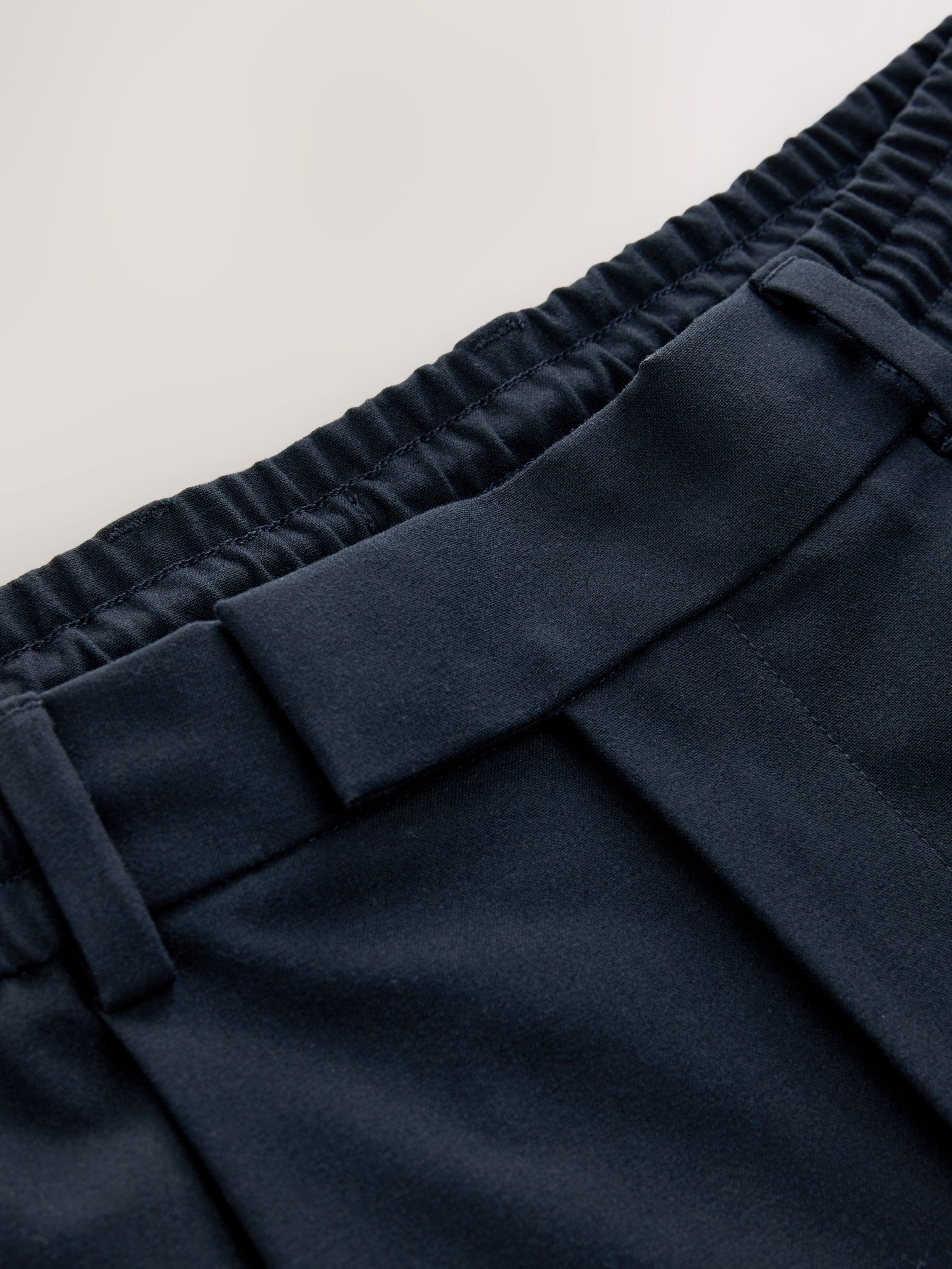 Donkerblauw - Slim fit stretchy Broeken met intern trekkoord
