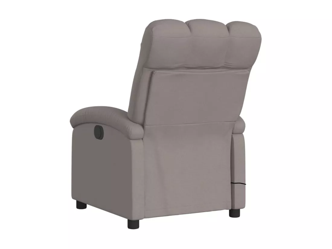 Fauteuil de massage inclinable électrique Taupe Tissu