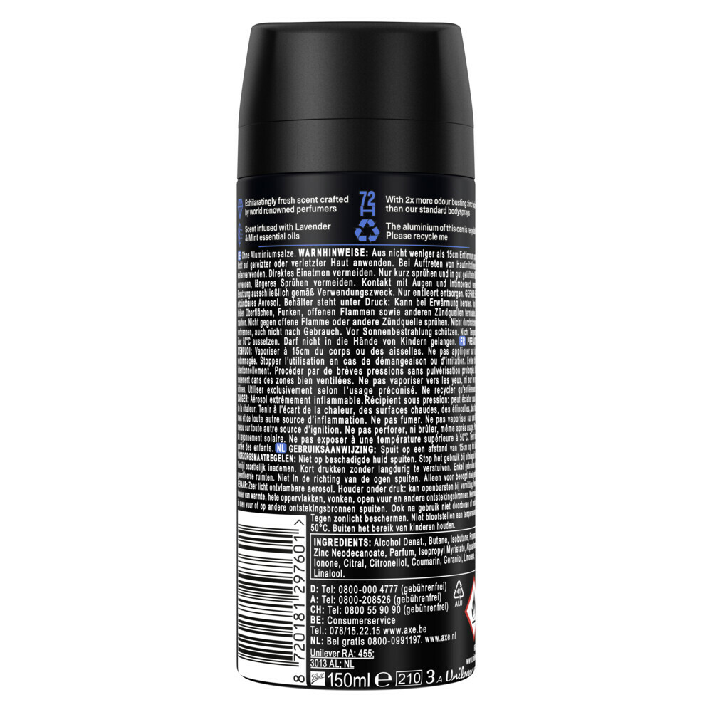 6x Axe Deodorant Bodyspray Blue Lavender 150 ml