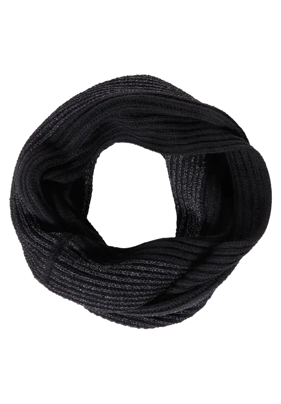 Loopschal mit Glanzeffekt - Black