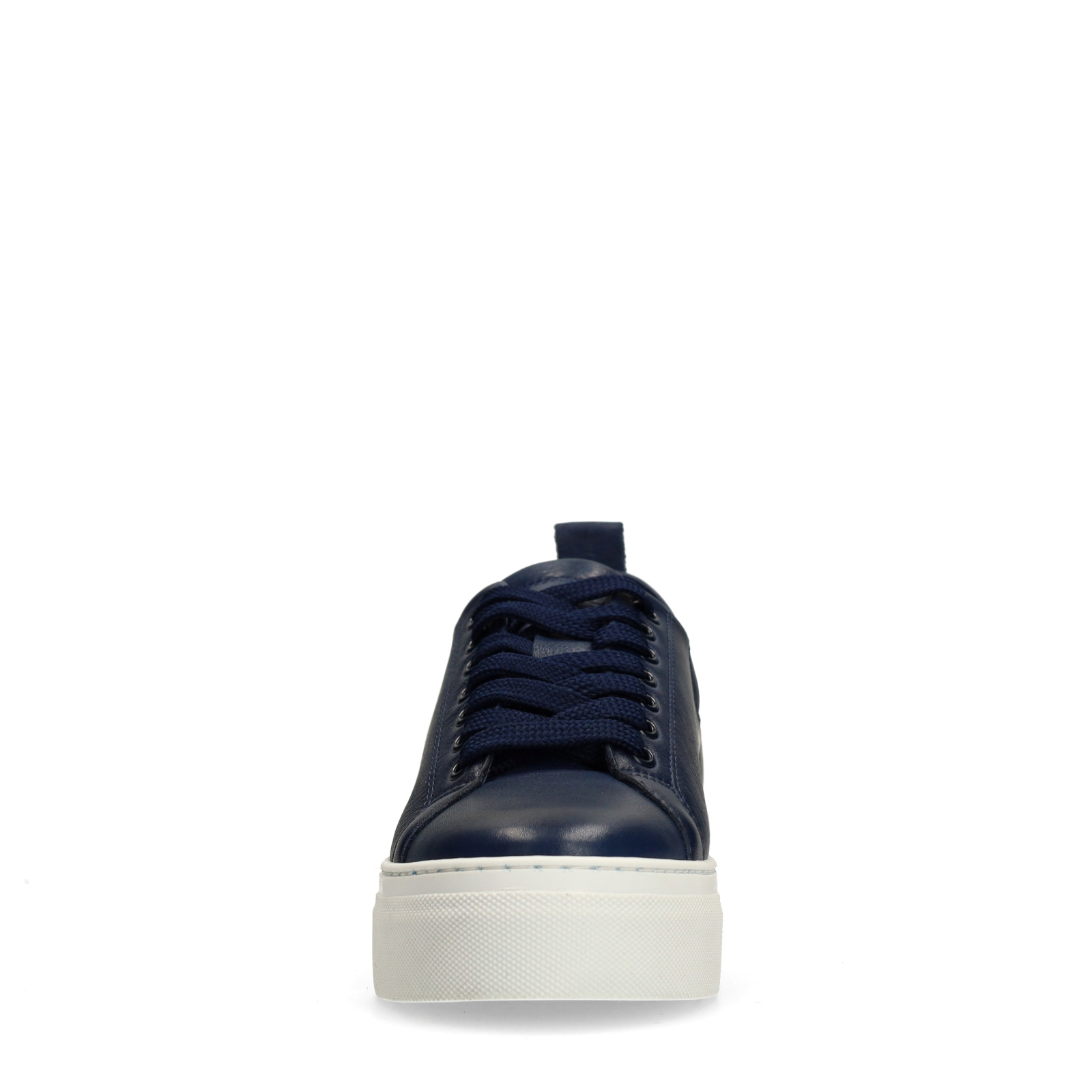 Donkerblauwe leren sneakers