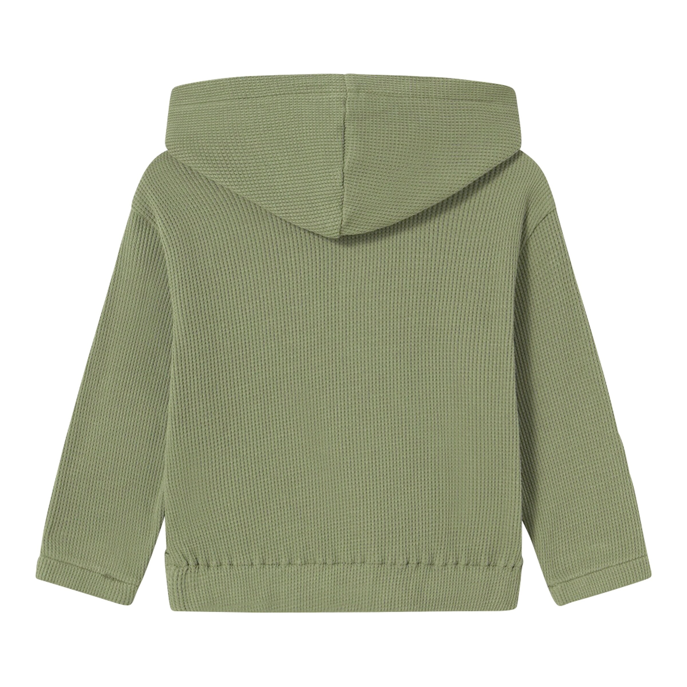 Mayoral Sweatjacke mit Kapuze Waffelpiqué grün