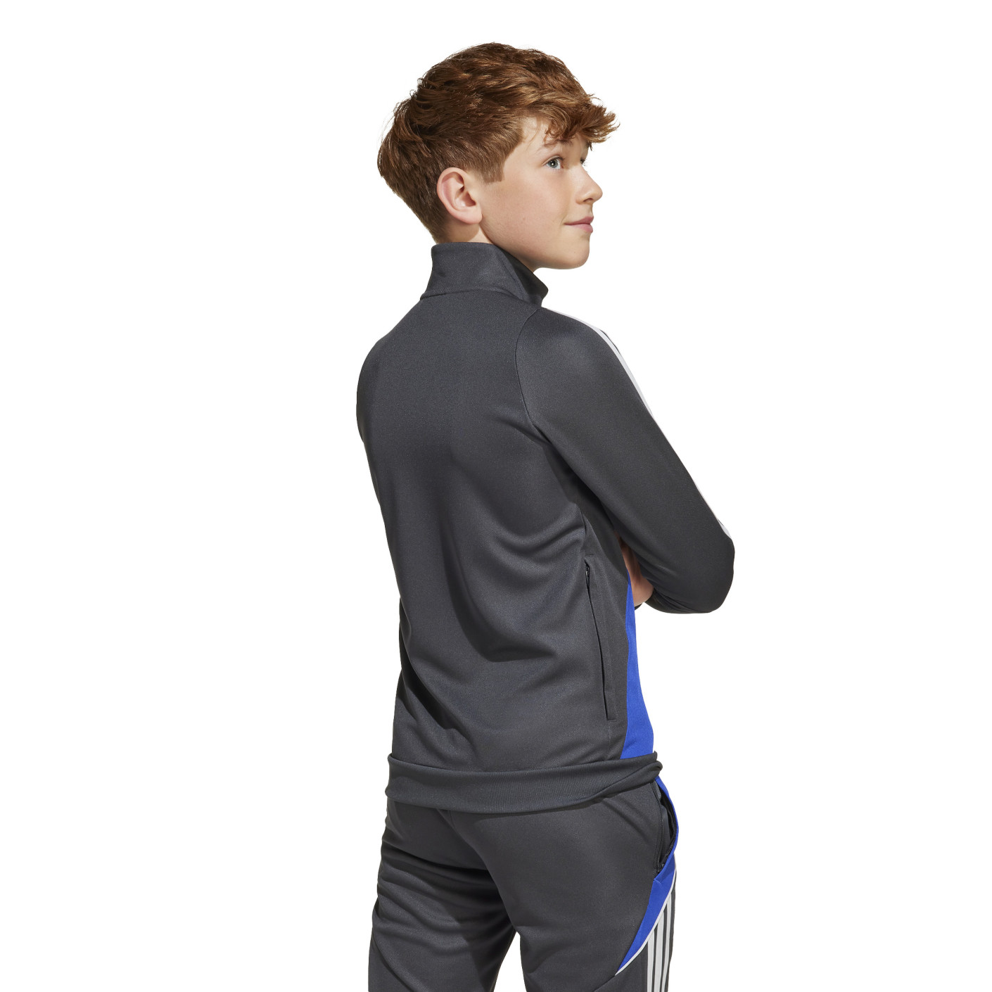 adidas Messi Trainingspak Full-Zip Kids Donkergrijs Neongeel Blauw