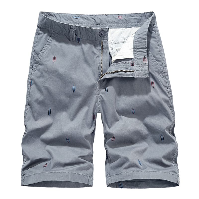 Lefitt - Mid-rise patroon geborduurde shorts