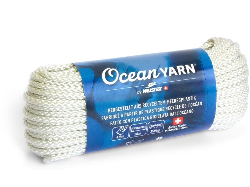 Meister Seil OceanYarn Ø 4 mm, 20 m, 250 kg, Weiss Seilbund aus recyceltem Kunststoff