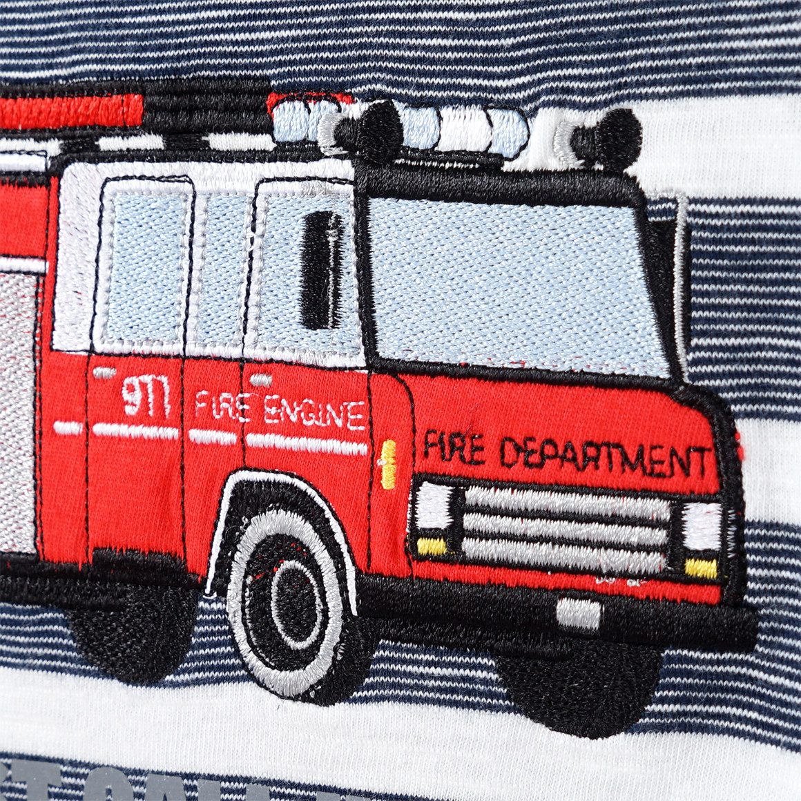 Topolino Jungen Langarmshirt mit Feuerwehrauto dunkelblau