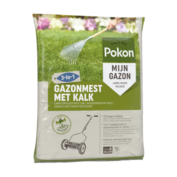Pokon gazonmest met Kalk 5 kg voor 75 m²