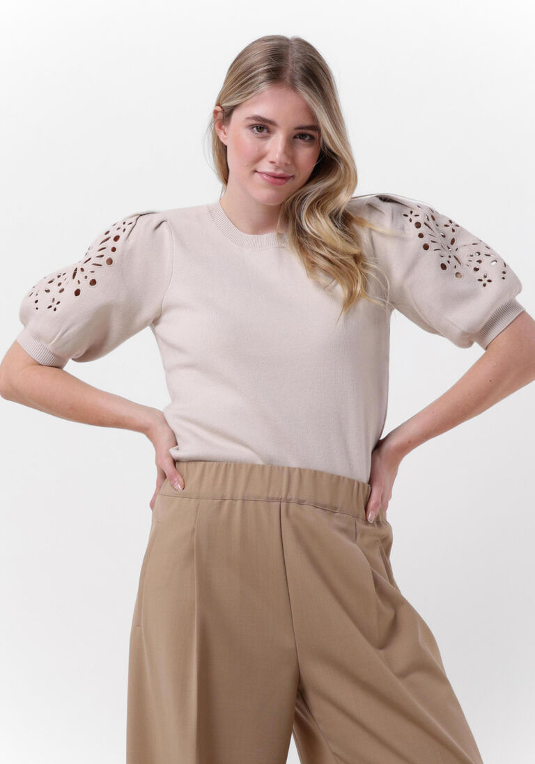 OBJECT beige object trui reynard 2/4 knit pullover