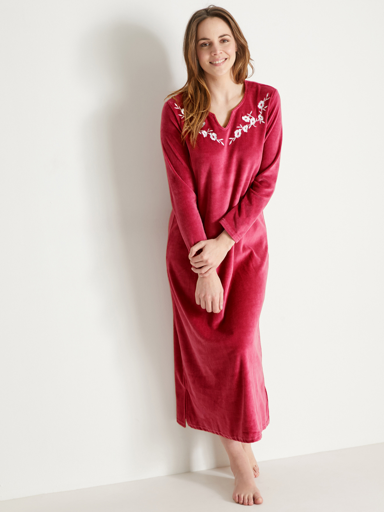 Robe d'hôtesse en maille velours