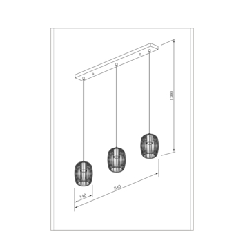 Hanglamp Nikki zwart Ø13,5 cm