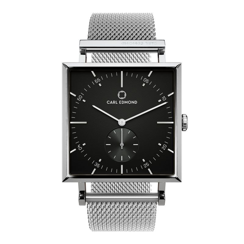 Montre Homme Carl Edmond GRANIT Noir Deluxe G3402-MS21 34 mm - Mouvement Suisse