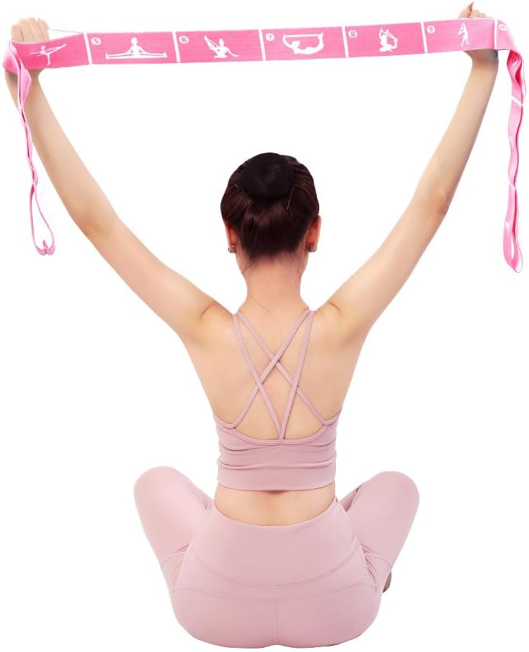 Stoff Fitness Übungsband / Widerstandsband / Gymnastikband für Training / Yoga / Pilates - Pink