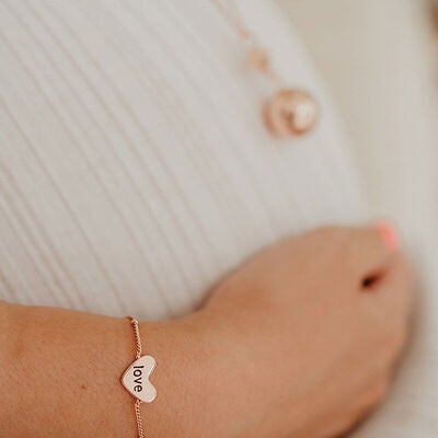 Bola Gravidsmykke med Armbånd Love, Roségull