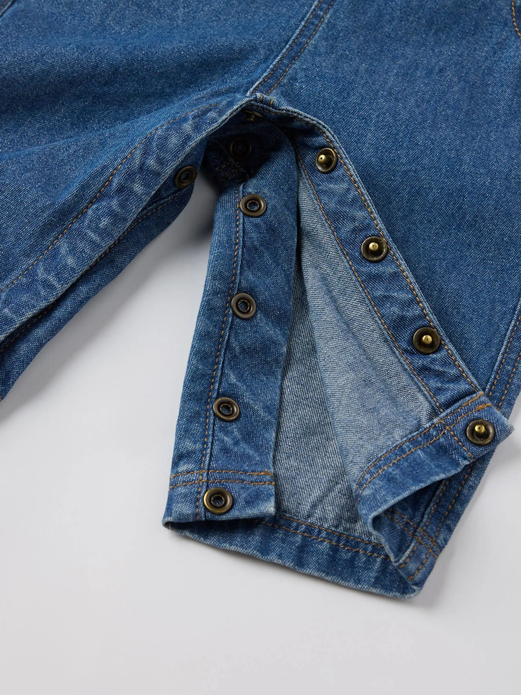 Polarn O. Pyret Cotton Denim Dungarees