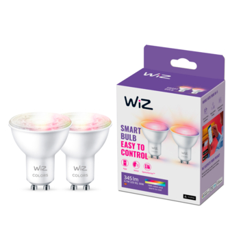 WiZ Connected LED spot GU10 50W 2 stuks kleur licht dimbaar