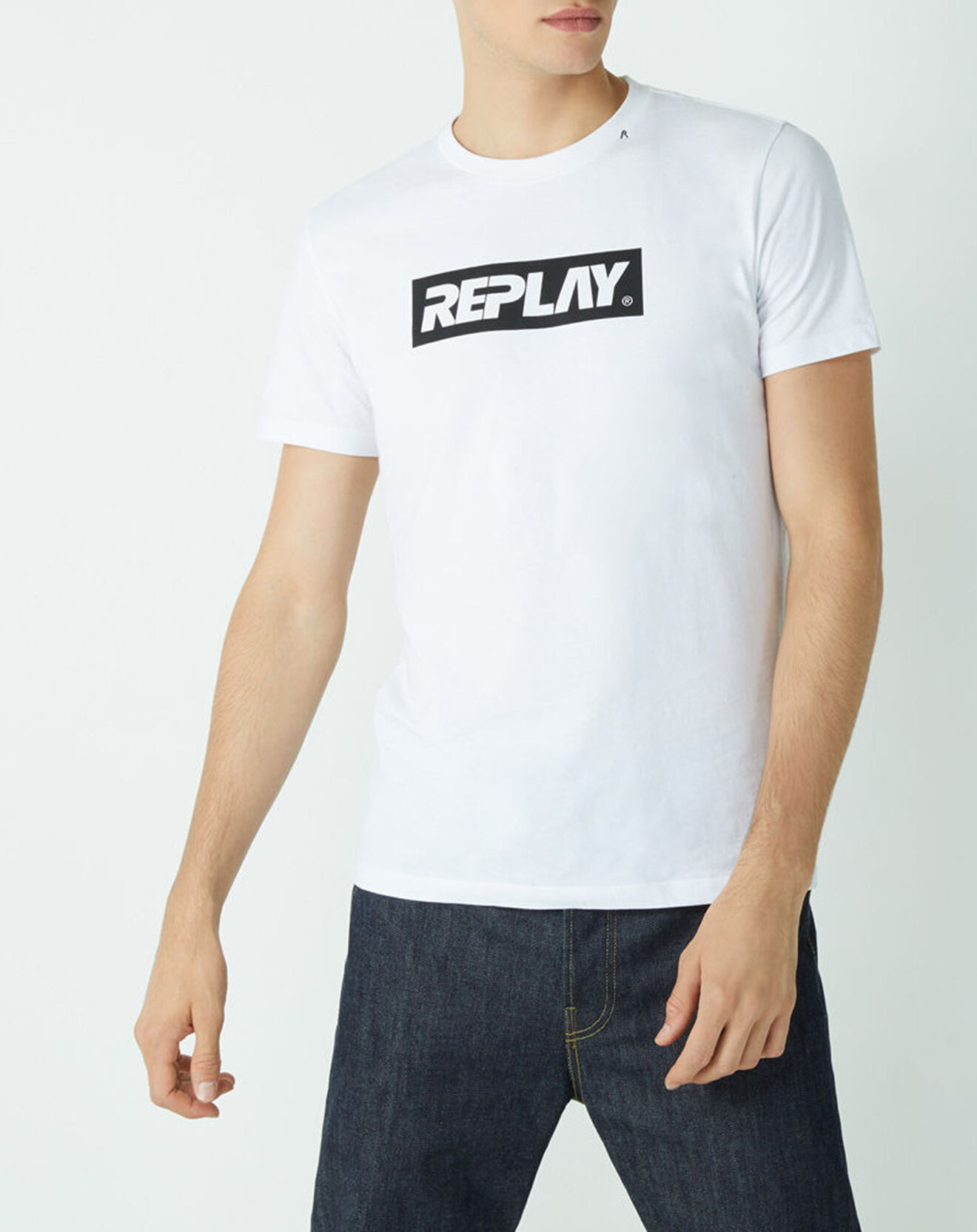 Replay T-Shirt Logo blanc