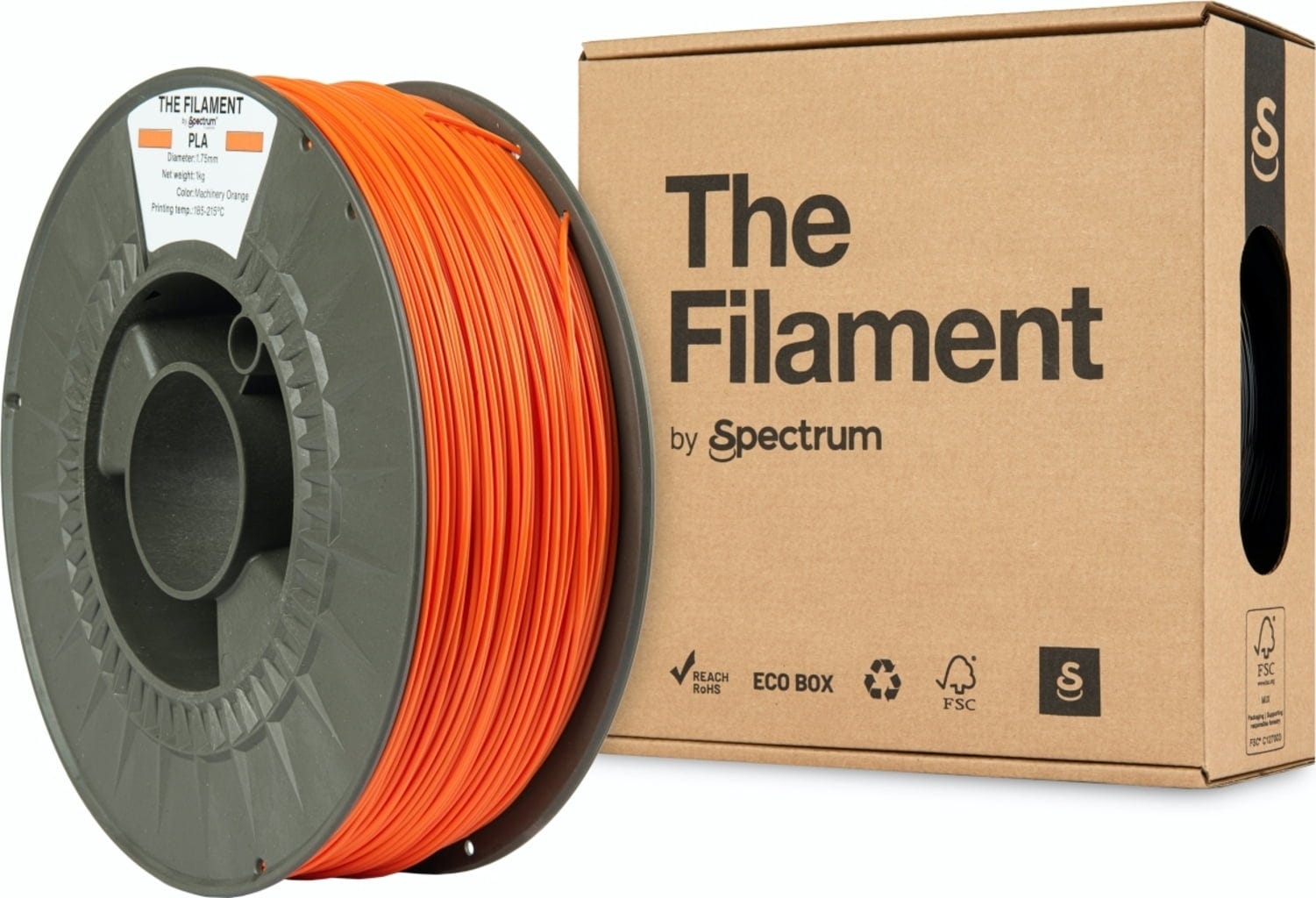 The Filament  PLA Machinery Orange, 1,75 mm / 1000 g    Zuverlässiges & kostengünstiges PLA in Machinery Orange