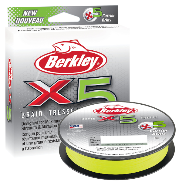 Tresse Berkley X5 Braid Flame Green 300m