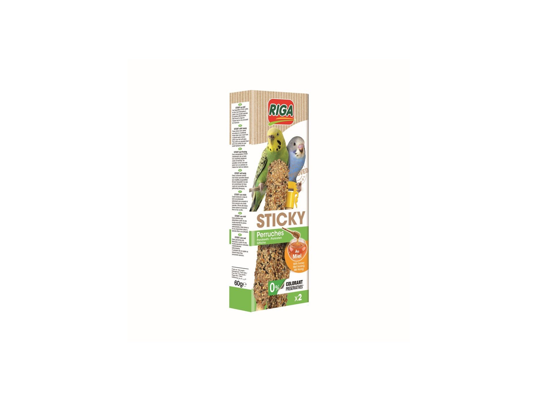 BARRITAS PARA PERIQUITO RIGA COM MEL PACK 2 UNIDADES