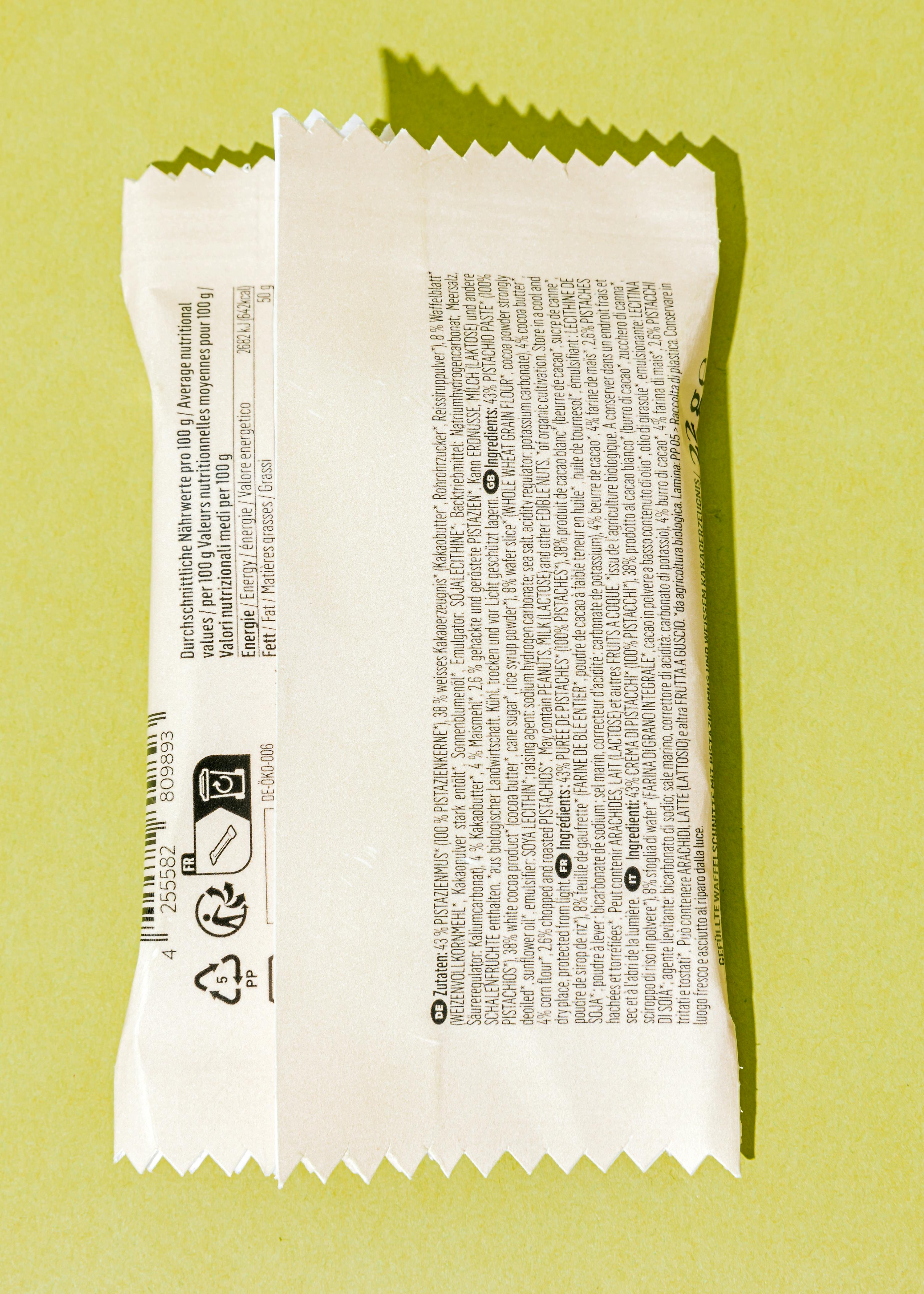 Bio Pistazienschnitte mit 45 % Pistazie 22 g
