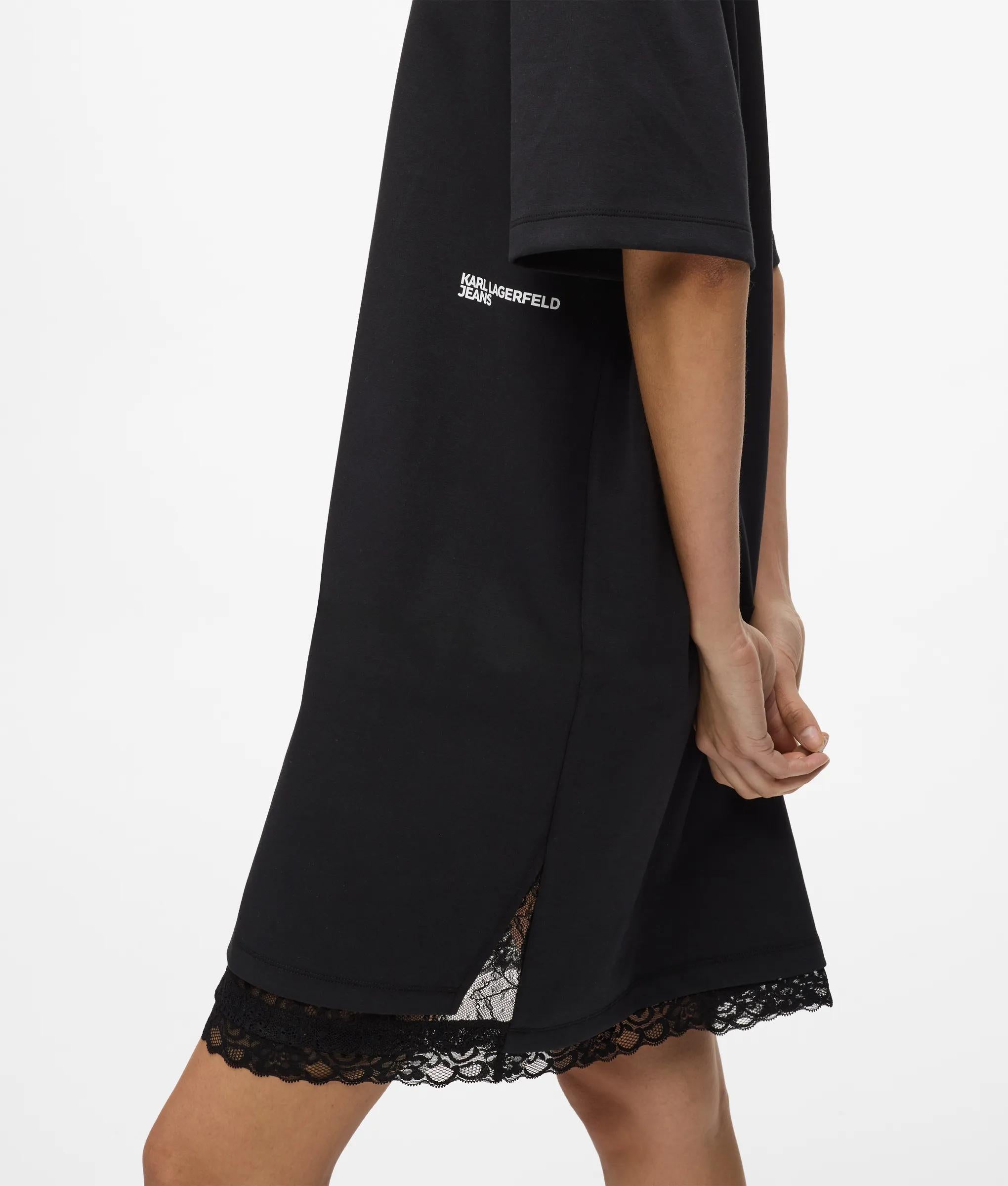 Kanten zoom ontspannen t-shirt Jurk