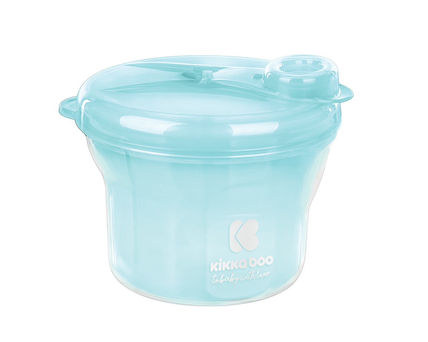 Kikkaboo Milchpulver Behälter 2 in 1 Snackbecher, drei Ablagefächer, Deckel blau