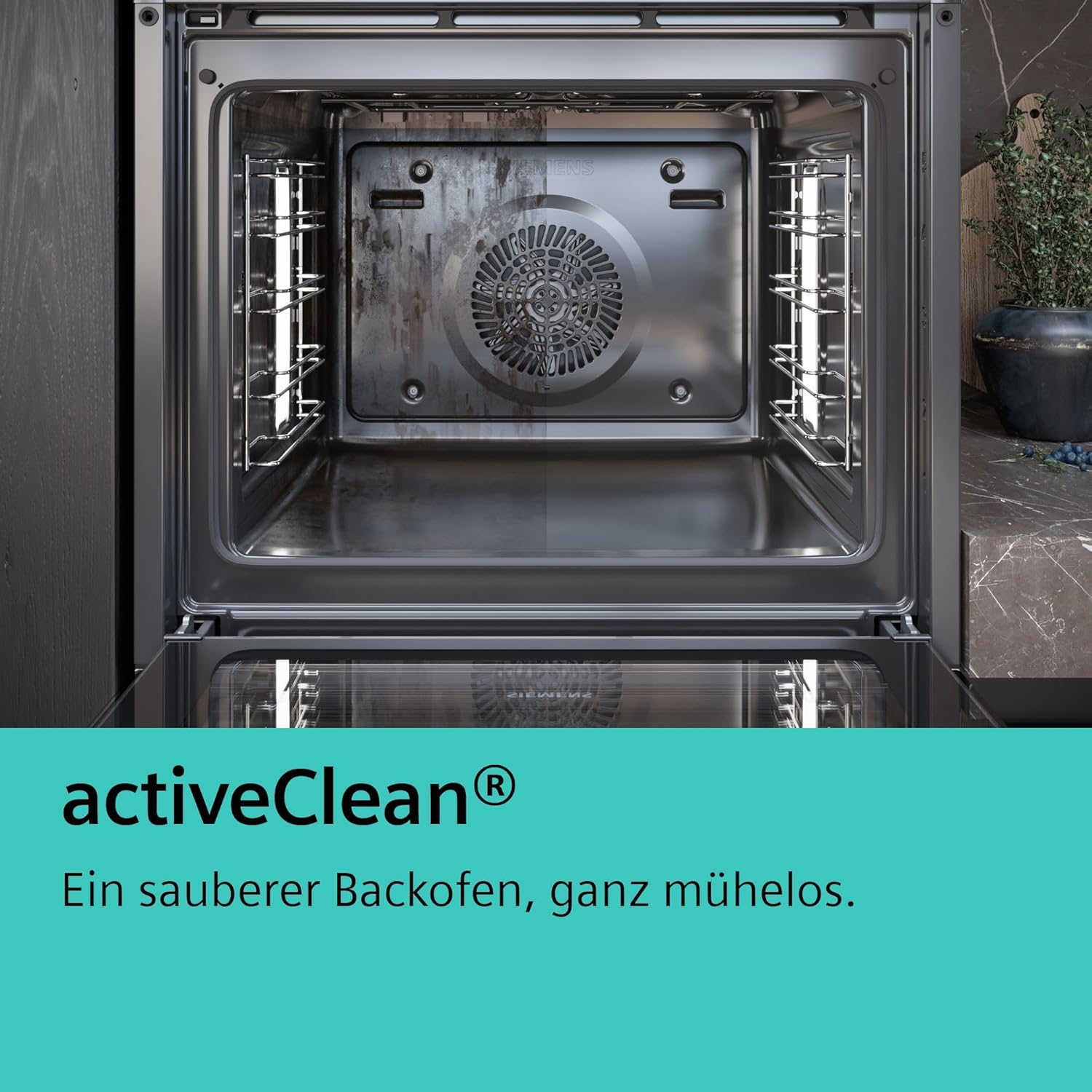 Siemens HB579GBR3, iQ500, Einbau-Backofen 60 x 60 cm, Air Fry, activeClean Pyrolyse Selbstreinigung, TFT-Display, 3D Heißluft, Schnellaufheizung, cookControl40 Automatikprogramme, softMove, Edelstahl