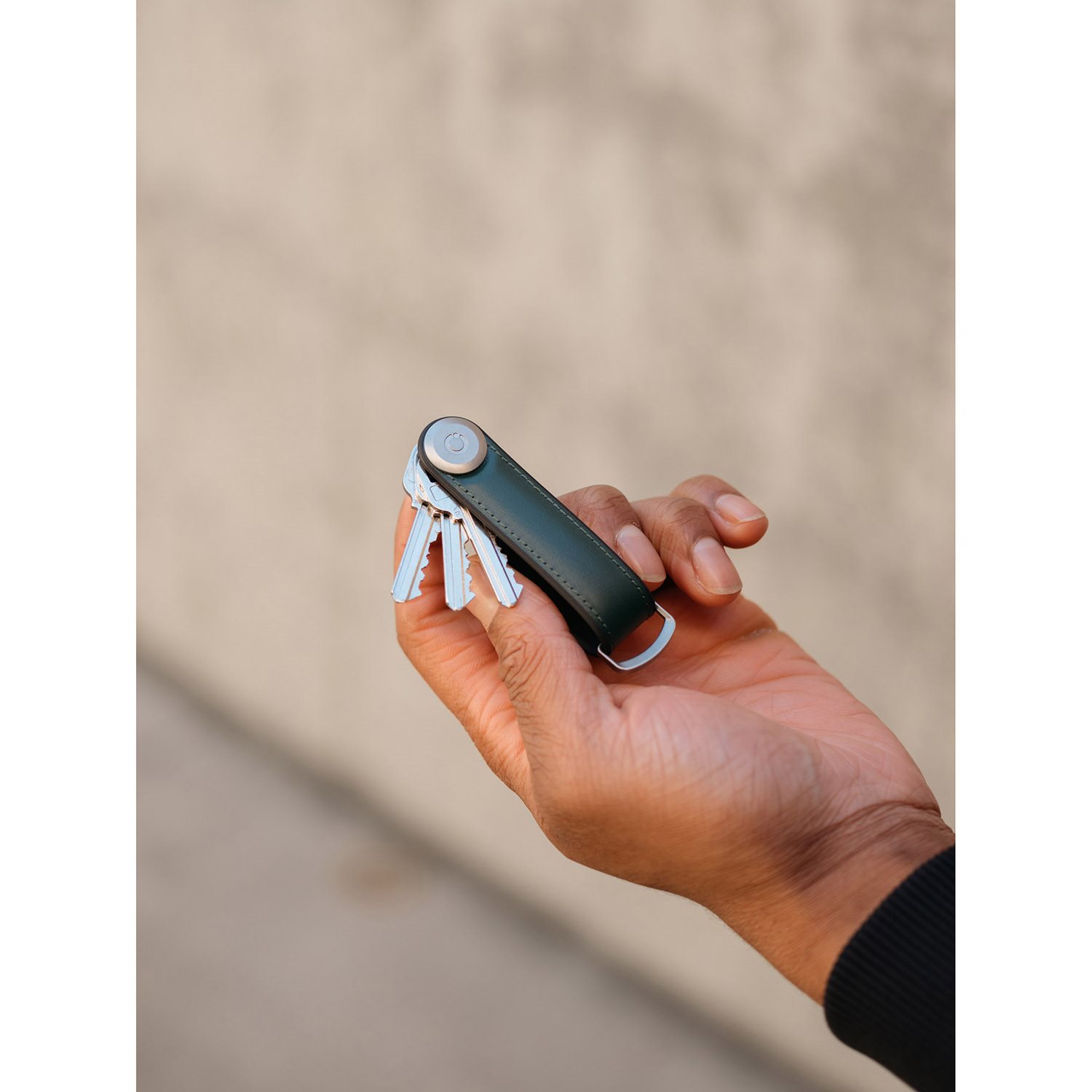 Orbitkey Hybrid Leather Key Organiser pine green