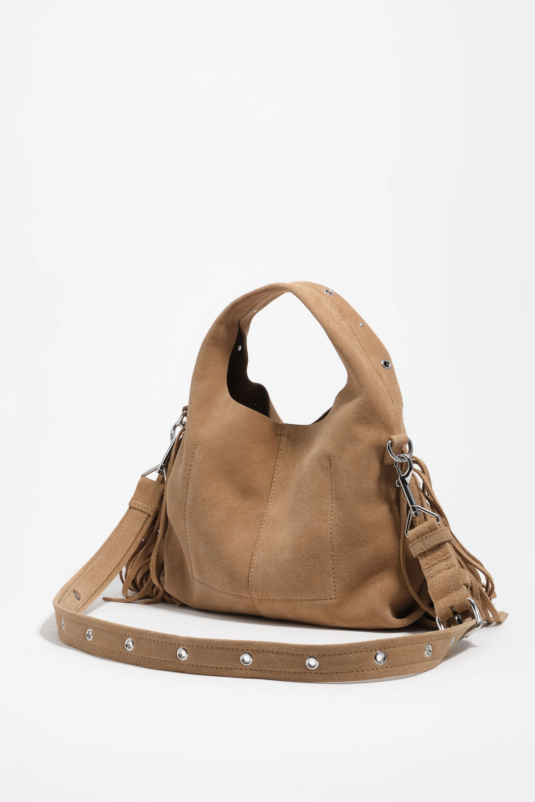 Pequena bolsa Paper em camurça natural