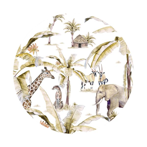 Creative Lab Amsterdam African Safari Sunset Behangcirkel 95 cm