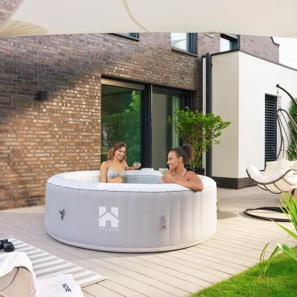 HOME DELUXE Opblaasbare whirlpool SPLASH Grijs
