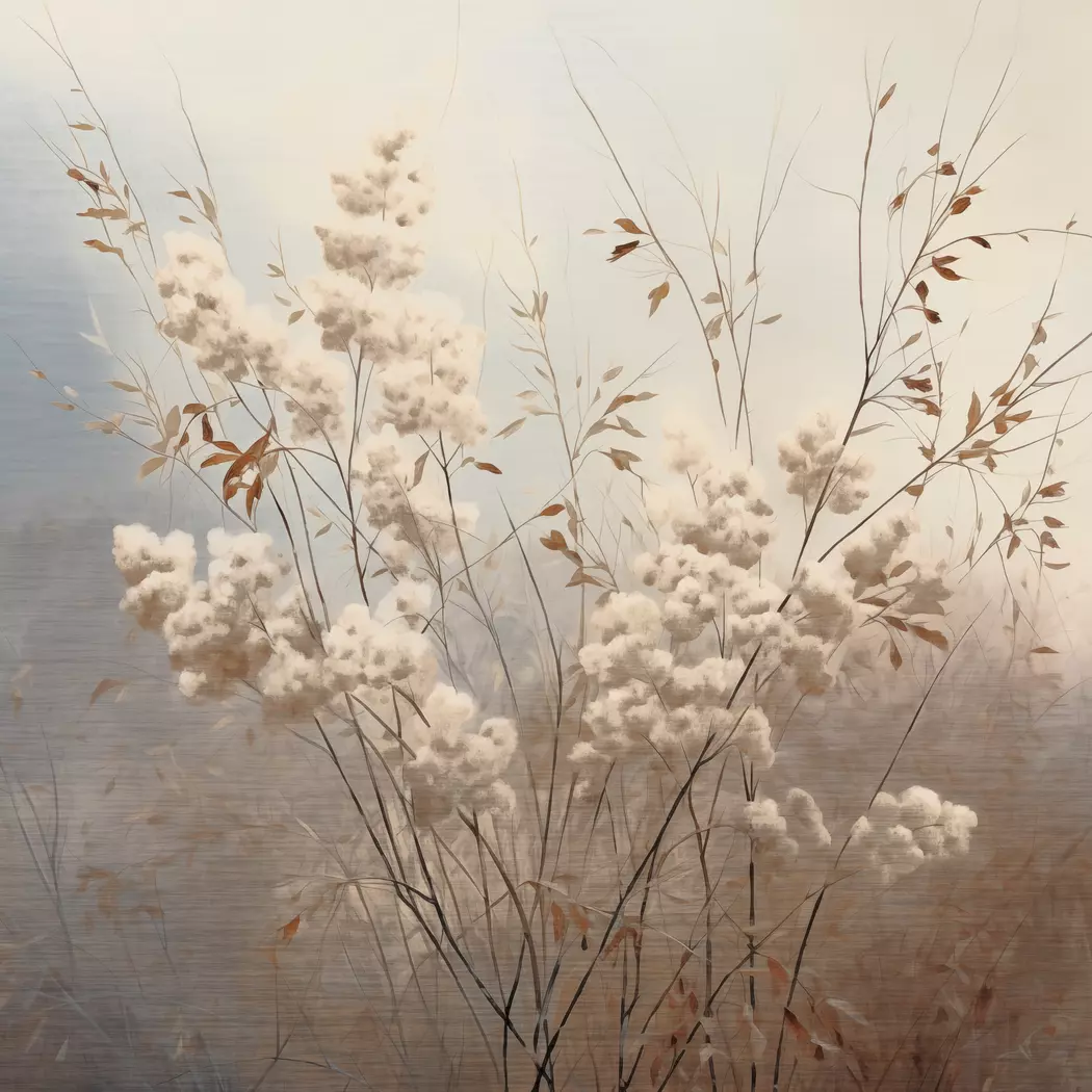 Wandbild 30 x 30 cm Soft Nature On Silver I
